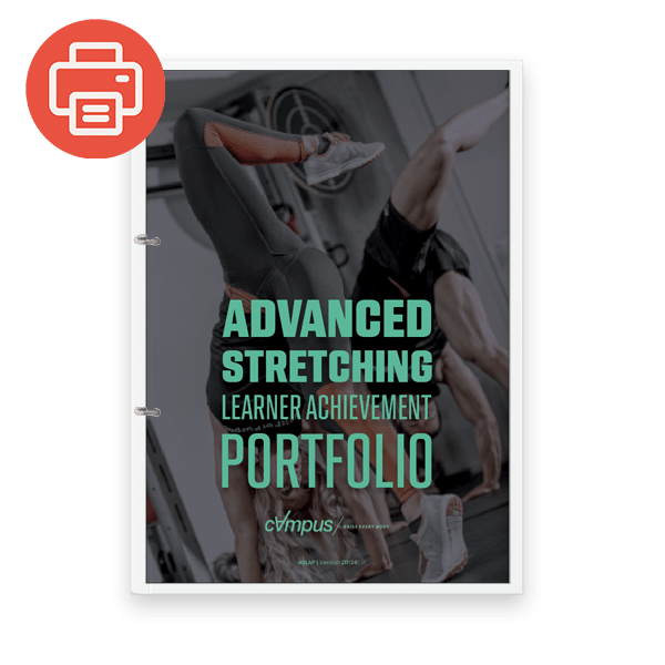 Advanced Stretching Learner Achievement Portfolio - Printed