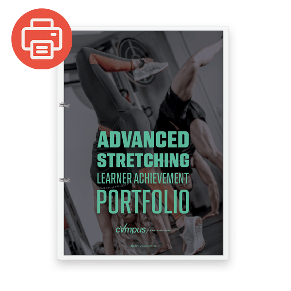 Advanced Stretching Learner Achievement Portfolio - Printed