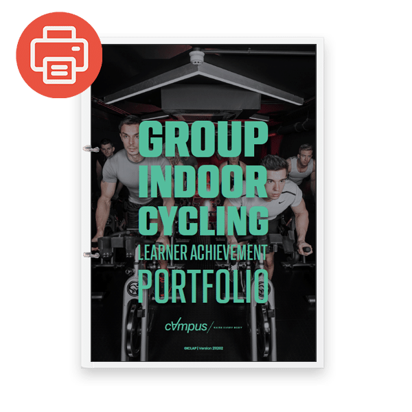 Group Indoor Cycling Learner Achievement Portfolio - Printed