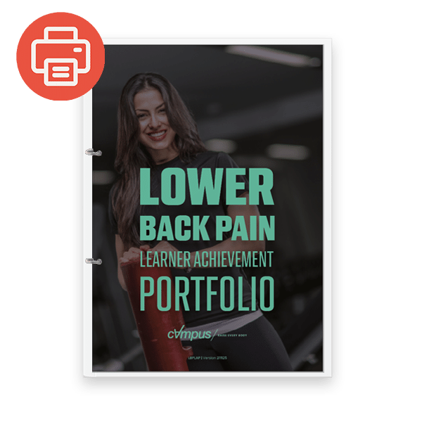 Lower Back Pain Learner Achievement Portfolio - Printed