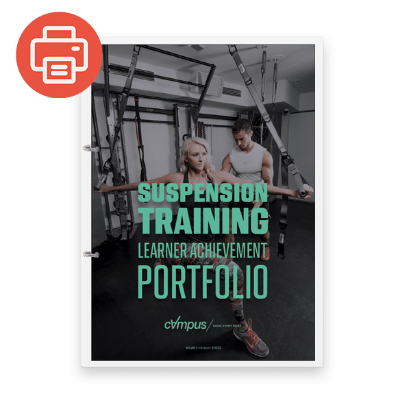 Suspension Fitness Learner Achievement Portfolio - Printed